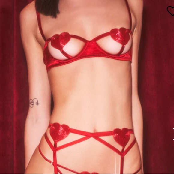 Fleur du Mal Queen of Hearts balconette - Picture 4 of 13